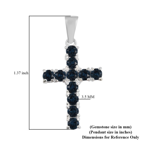 SWAROVSKI Montana Crystal Cross Pendant - Picture 5 of 5